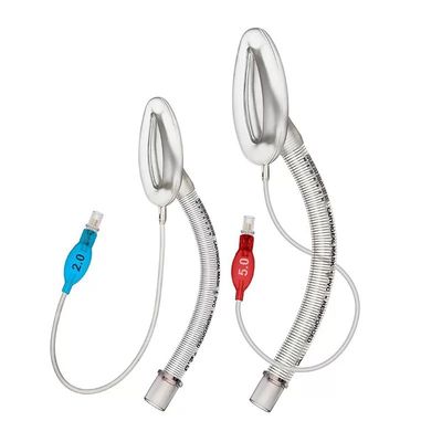 주문 강화된 일회용 구강 마스크 호흡기 LMA 의료 등급 실리콘 맨치 스틸 와이어 클래스 II 마취용품과 함께 투명한 PVC 튜브 온라인 제품