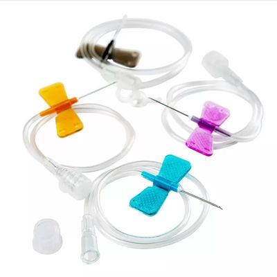 주문 18-27G EO 비생성 다채색 코딩 나비 바늘 투여 및 혈액 수집용 일회용 의료 스칼프 정맥 세트 온라인 제품