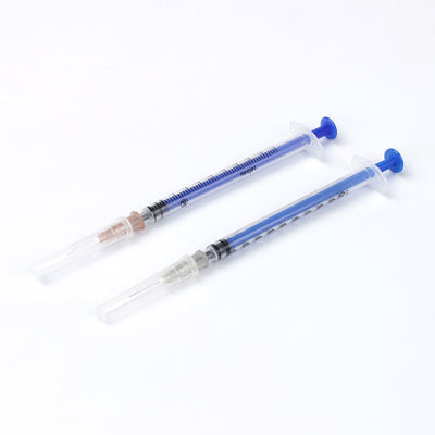 주문 정밀한 용량 조절을 위한 파란색 플런저가 있는 1ml 일회용 투베르쿨린 주사기, 의료 등급 PP 소재 온라인 제품