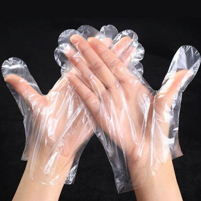 좋은 가격 100PCS 상자 일회용 장갑 음식 부엌 HDPE 플라스틱 장갑 일회용 투명한 요리 장갑 PE 레스토랑 및 가정용 온라인으로