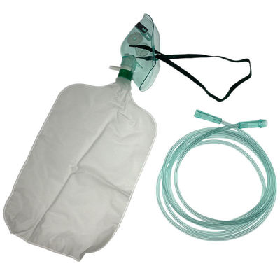 좋은 가격 의료용 부드러운 PVC 비 재호흡기 산소 마스크, 1L 수납 가방과 높은 농도 산소 치료용 스타 뤼멘 튜빙 온라인으로